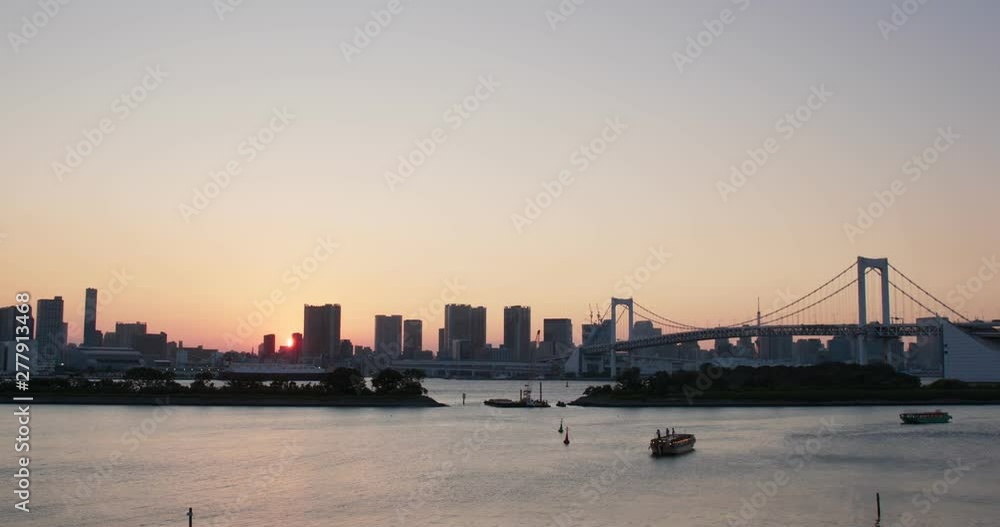 Odaiba city sunset Odaiba city sunset