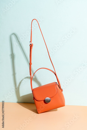 Billede på lærred woman leather fashion bag