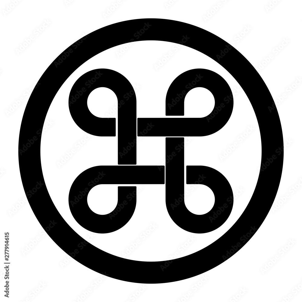 Looped cross nordic viking symbol in a circle Looped cross nordic viking symbol in a circle