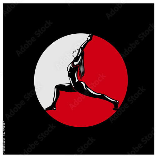 Beautiful fitness logo vector. Yoga Logo Template. Women Healthy Sexy body design vector.