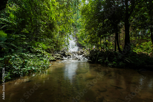 Rainbow Waterfall  in the forest tropical zone  national park Takua pa Phang Nga Thailand