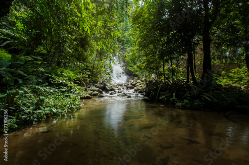Rainbow Waterfall ,in the forest tropical zone ,national park Takua pa Phang Nga Thailand