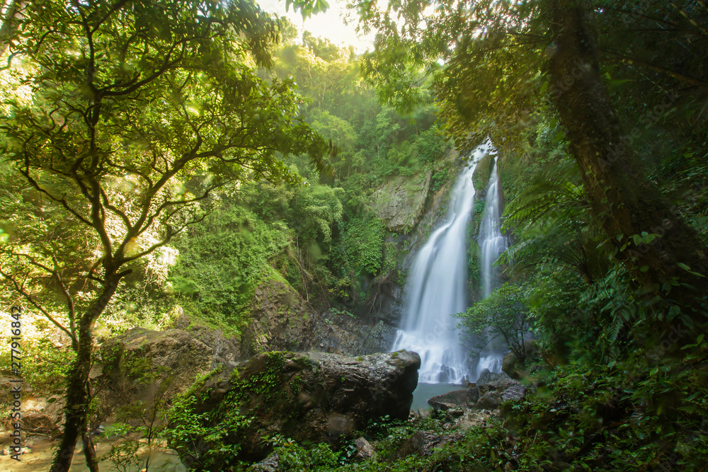 Tam nang waterfall ,in the forest tropical zone ,national park Takua pa Phang Nga Thailand Tam nang waterfall ,in the forest tropical zone ,national park Takua pa Phang Nga Thailand