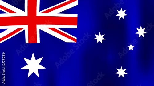 Wallpaper Mural Australia flag Motion video waving in wind. Flag Closeup 1080p Full HD 1920X1080 footage Torontodigital.ca