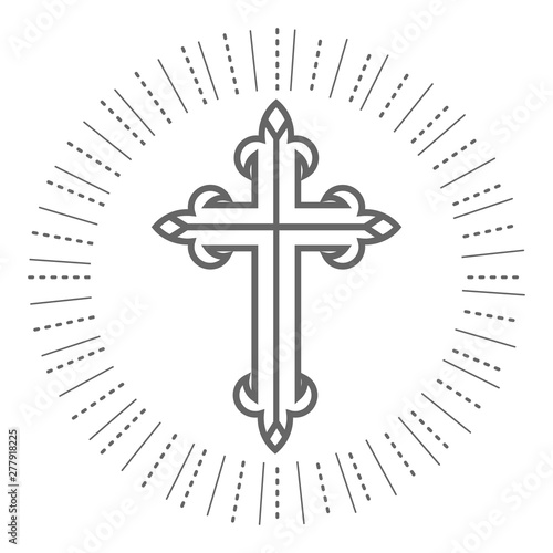 Holy Cross Christian and Orthodox Illustration on White Background