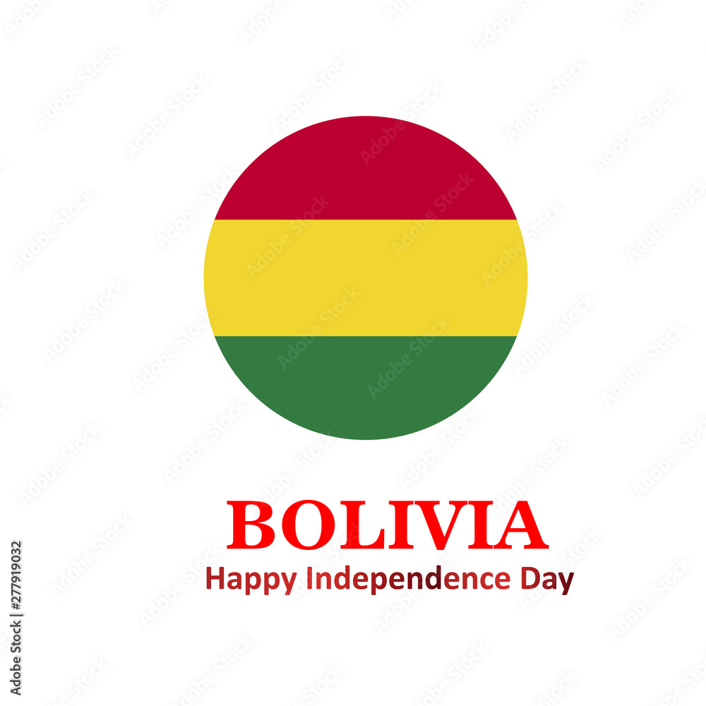 Obraz premium vector festive illustration of independence day in Bolivia celebration on August 6. vector design elements of the national day. holiday graphic icons. National day