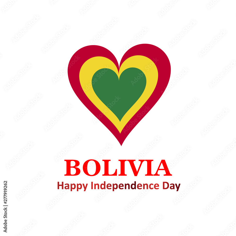 vector festive illustration of independence day in Bolivia celebration on August 6. vector design elements of the national day. holiday graphic icons. National day