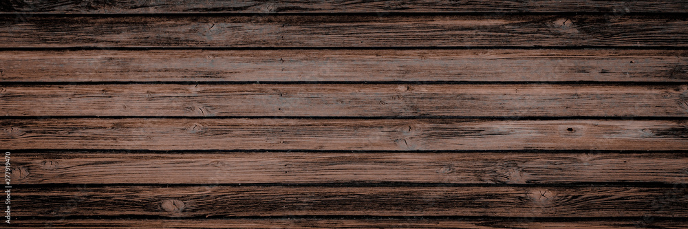 Fototapeta premium alte braune dunkle rustikale Holztextur - Holz Hintergrund Panorama Banner lang