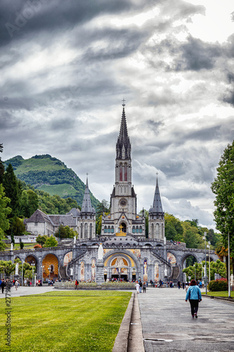 Basilica of our Lady of the Rosary in Lourdes, France