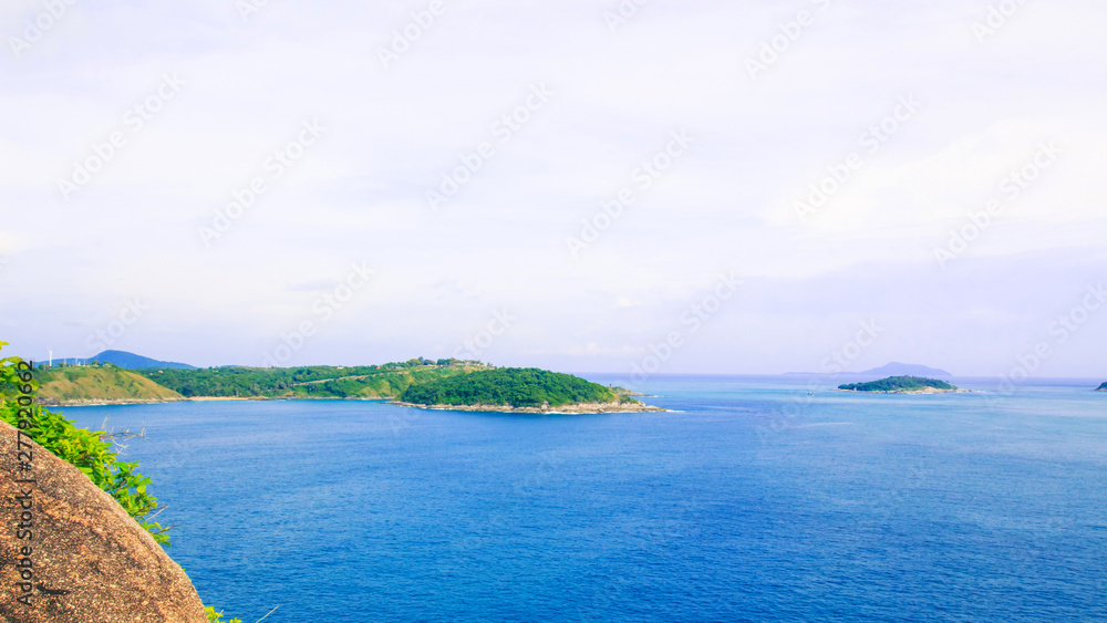 View of the Andaman Sea at the Cape, Krating Mountain, Rawai, Phuket, Thailand