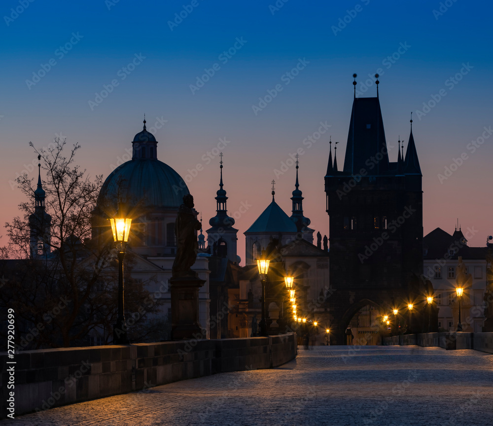 Charles bridge at Sunrise, Prague, Czech Republic Charles bridge at Sunrise, Prague, Czech Republic