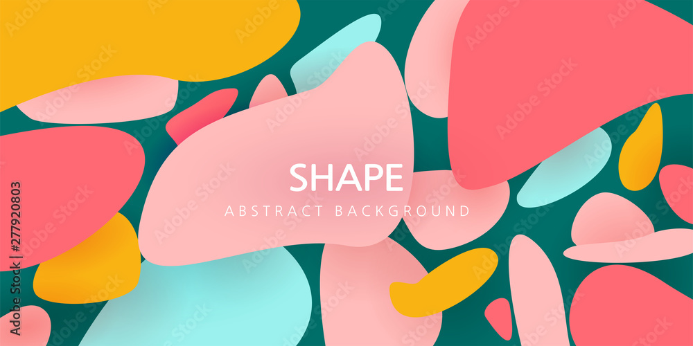 vector illustration. abstract design. pastel colors of pink, blue, orange. abstraction of stones for your text
