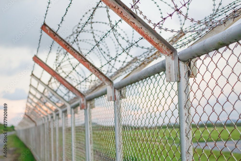 wire mesh steel with green grass background in Phuket Thailand wire mesh steel with green grass background in Phuket Thailand