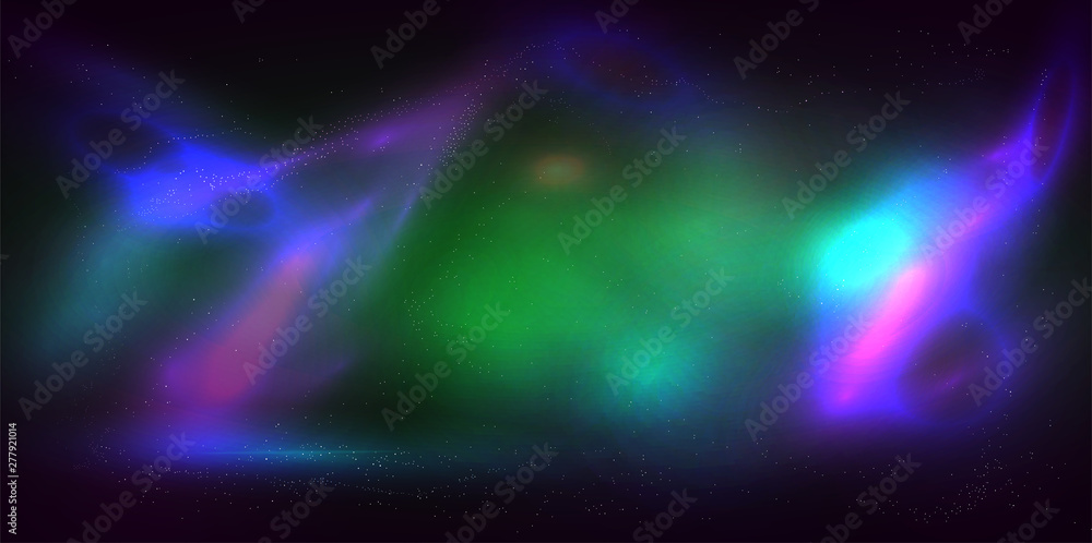 Cosmic Galaxy Background with nebula, stardust and bright shining stars. vector abstract illutration.