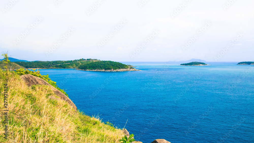 View of the Andaman Sea at the Cape, Krating Mountain, Rawai, Phuket, Thailand View of the Andaman Sea at the Cape, Krating Mountain, Rawai, Phuket, Thailand