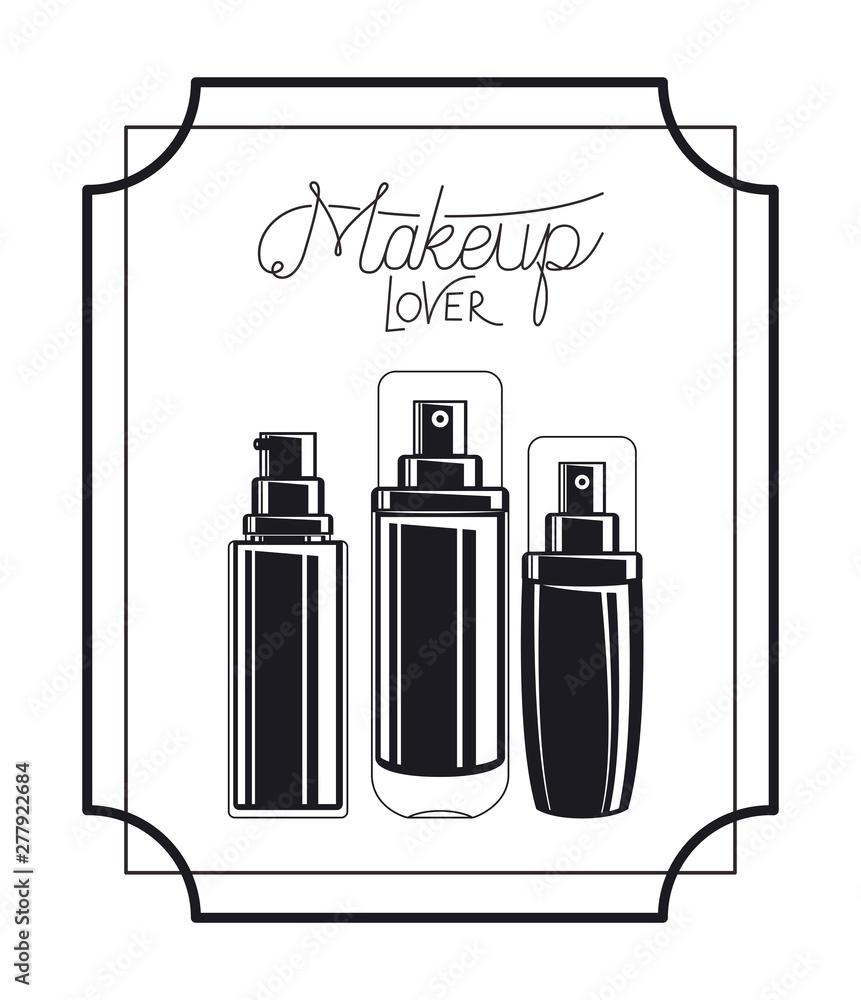 splash bottles make up products in frame splash bottles make up products in frame