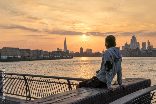 Watching the sunset over London