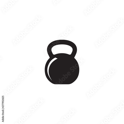 Kettlebell vector icon on white illustration
