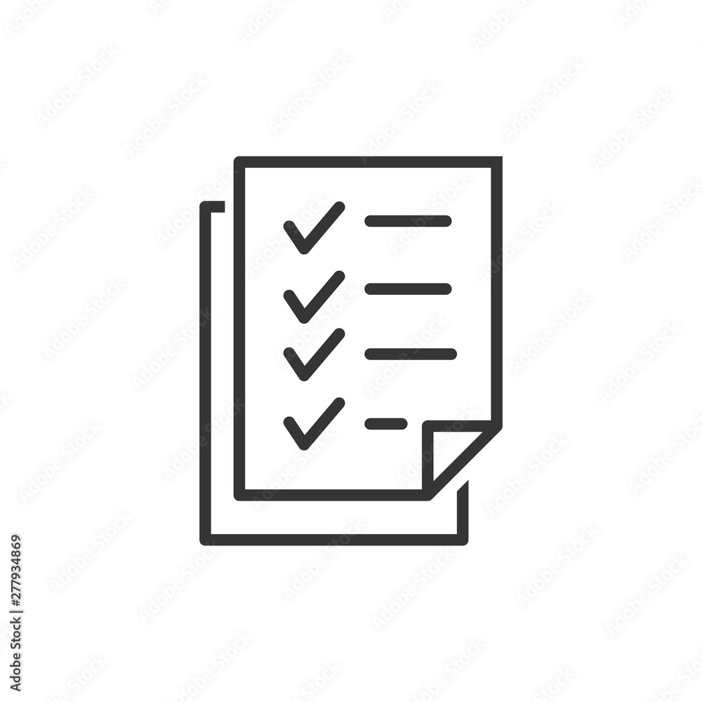 Document like auditing. Scrutiny, annual verification, info. flat style quality sign or success proven symbol vector sign isolated on white background illustration for graphic and web design. Document like auditing. Scrutiny, annual verification, info. flat style quality sign or success proven symbol vector sign isolated on white background illustration for graphic and web design.