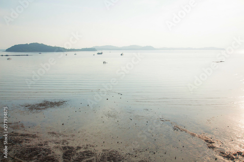 Sun rise Por Bay Port Marina Grande Tourist port Phang Nga Bay National Park,Major tourist attractions January 5 2018 Phuket Thailand.