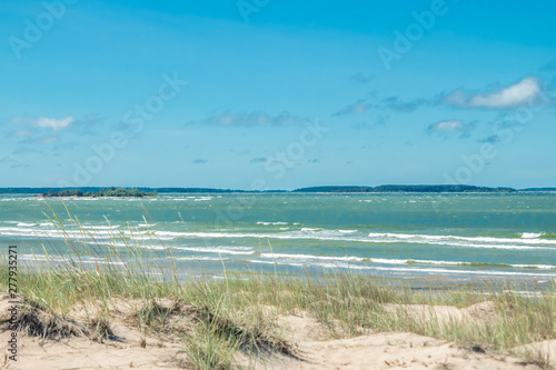 Beautiful sandy beach Yyteri at summer  in Pori  Finland