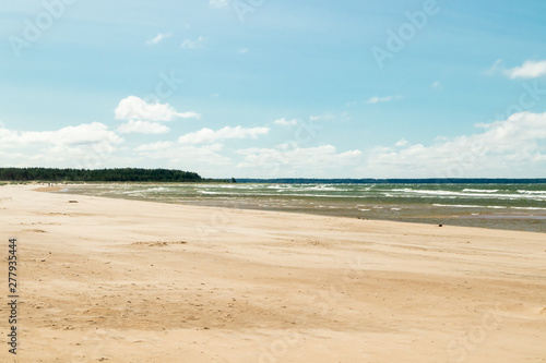 Beautiful sandy beach Yyteri at summer  in Pori  Finland