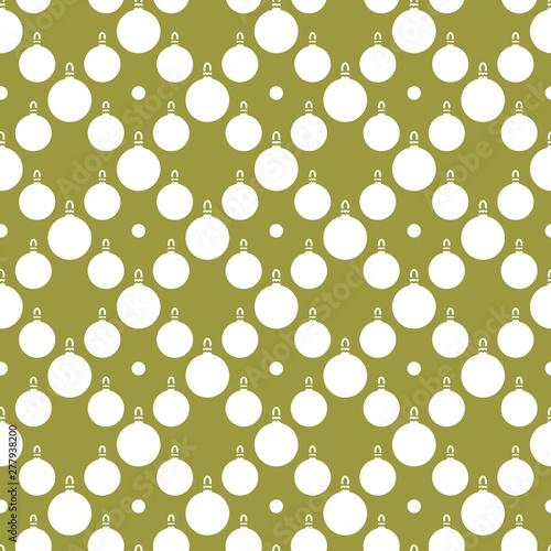 Winter 2019 seamless pattern with Christmas balls.