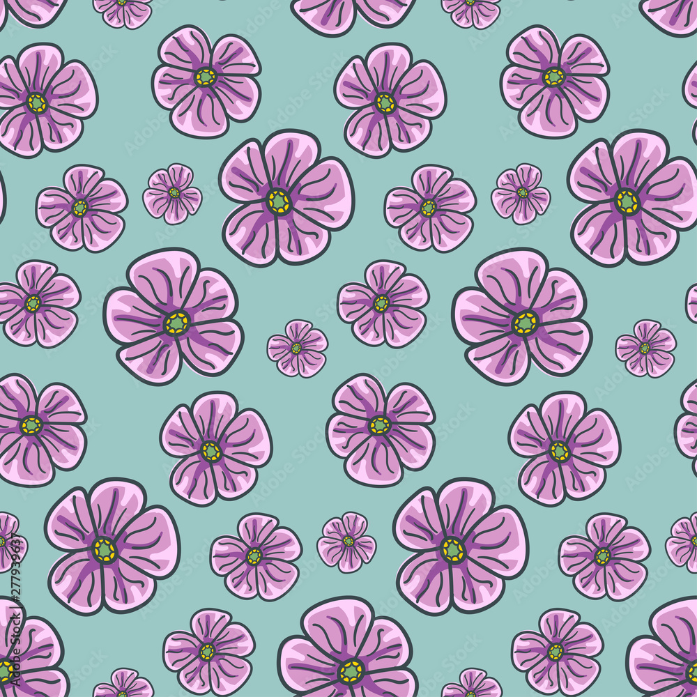 Seamless pattern floral background