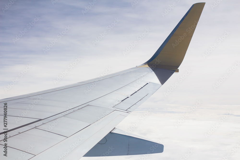 Fototapeta premium High angle view on plane Thailand At daytime,view from the plane window mountains and sea near Phuket Island.