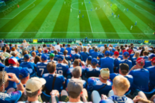 Blurred crowd of spectators on a stadium