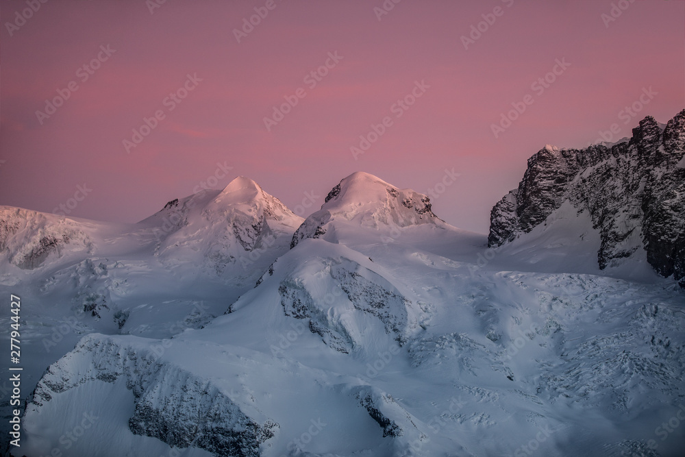 Sunset in the Swiss Alps (Switzerland)