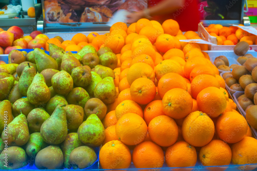 Fresh fruits on market stall