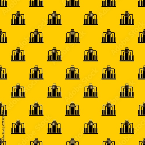 Oil refining pattern seamless vector repeat geometric yellow for any design