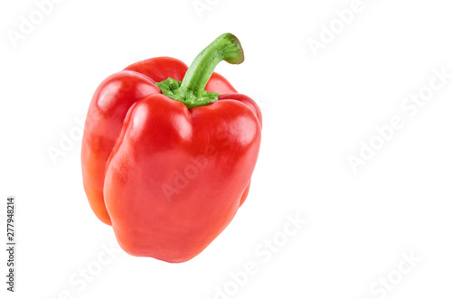 Fresh pepper isolated on white background. Background of organic food.