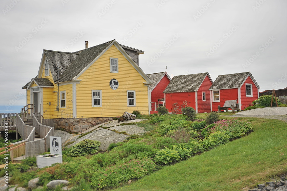 Red houses of fishermen on the Lofoten Islands in the north of Norway. Red houses of fishermen on the Lofoten Islands in the north of Norway.
