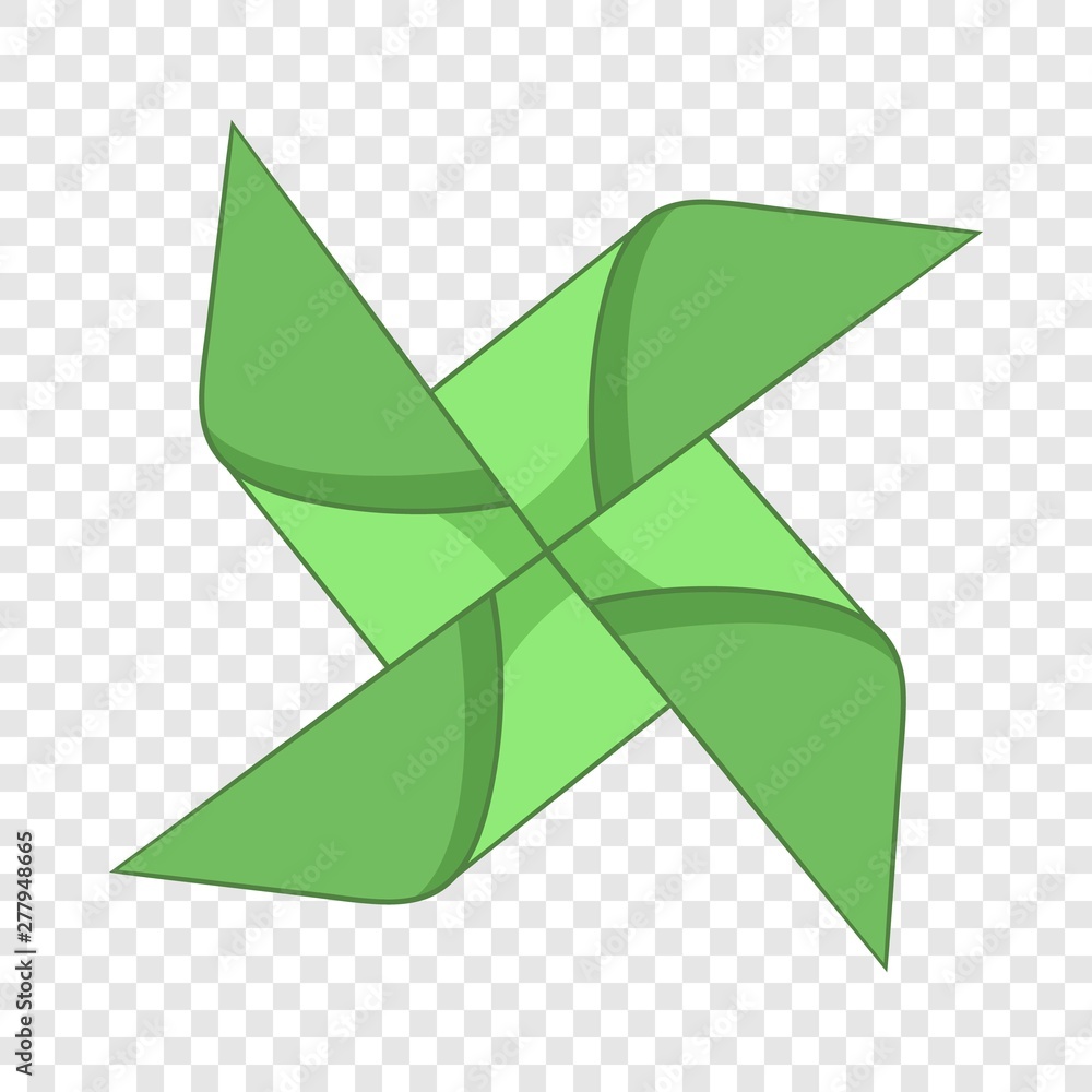Origami mill icon. Cartoon illustration of origami mill vector icon for web design Origami mill icon. Cartoon illustration of origami mill vector icon for web design