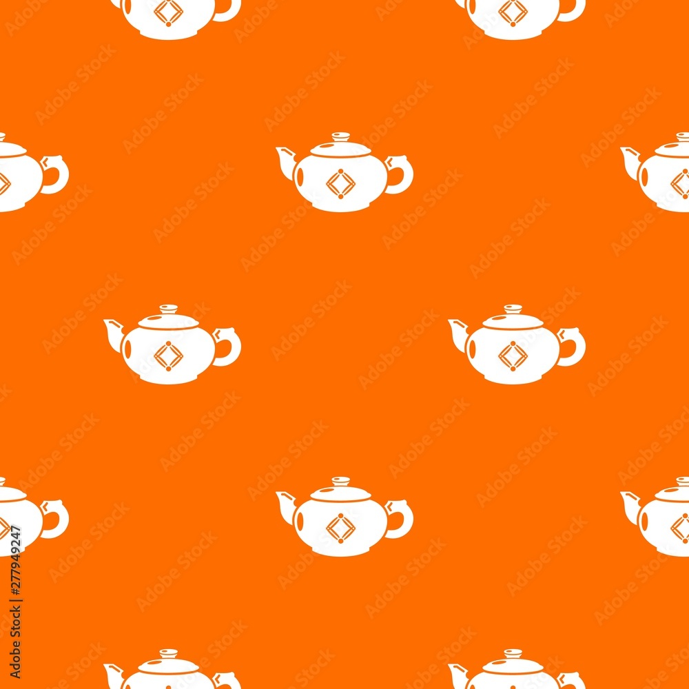 Kettle glass pattern vector orange for any web design best
