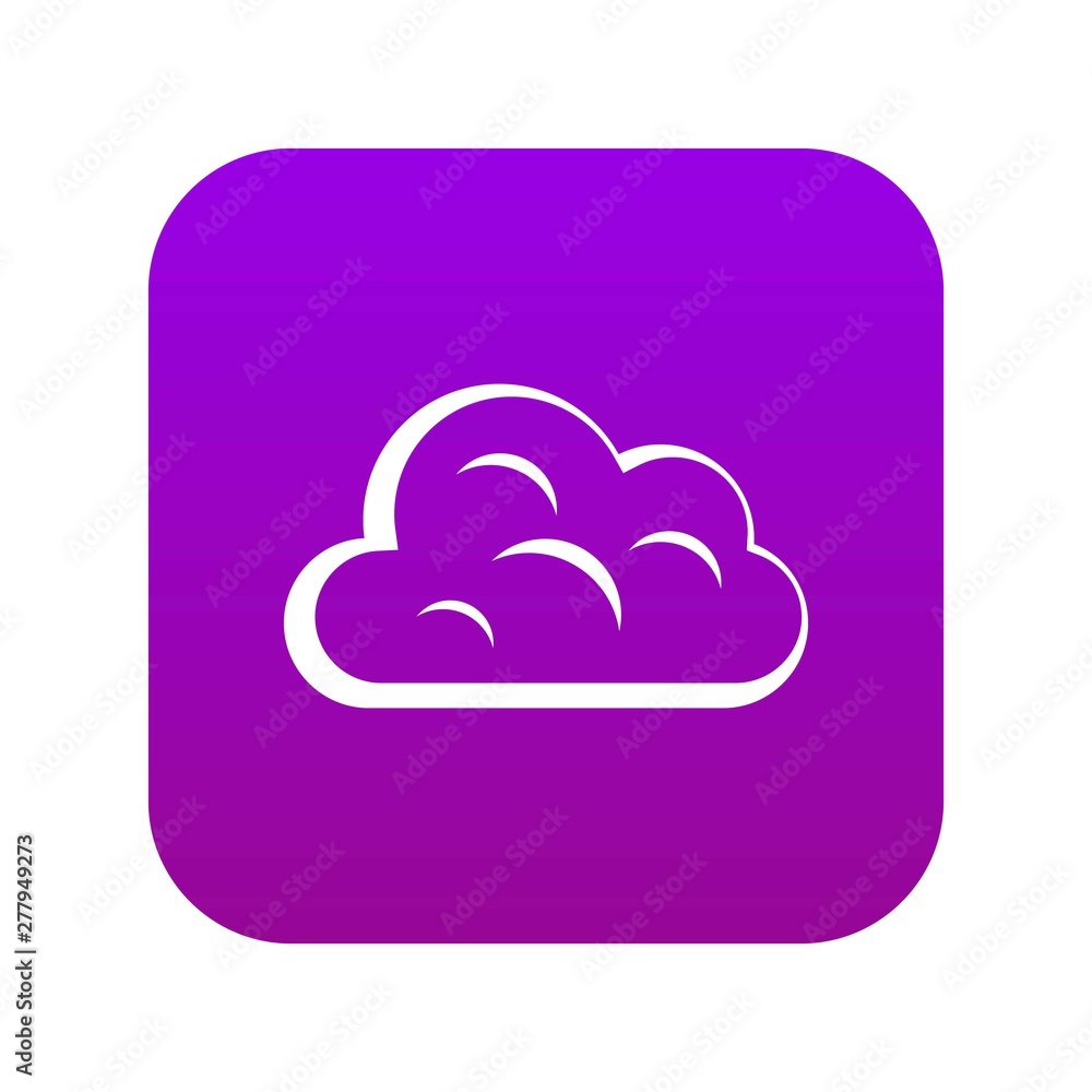 Big cloud icon digital purple for any design isolated on white vector illustration Big cloud icon digital purple for any design isolated on white vector illustration