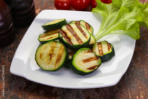 Vegan cuisine - grilled zucchini