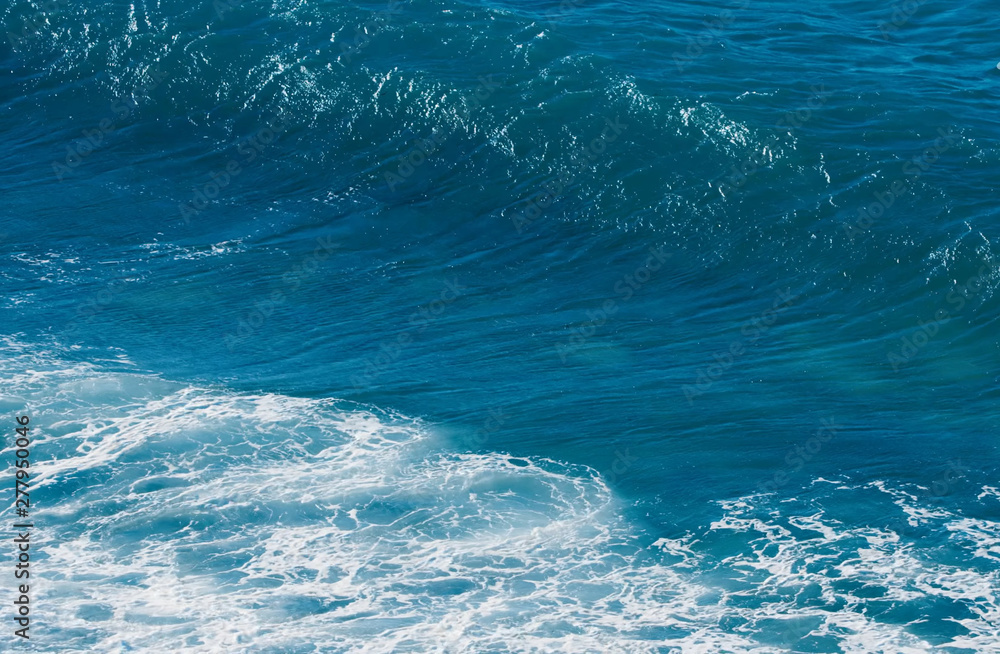 ocean, wave, blue