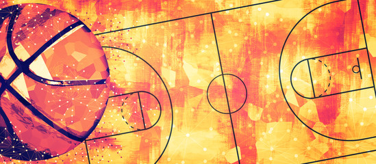 Crédence de cuisine Sport Fond abstrait basketball orange dynamique  © NatasaAdzic