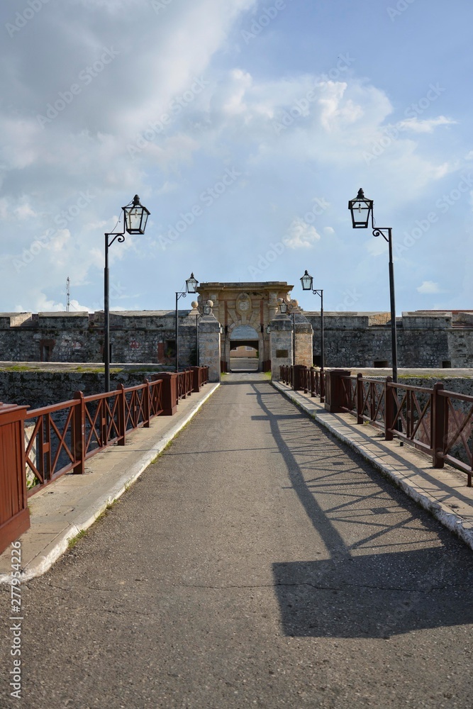 Entrance of San Carlos de la Cabaña fortress. Havana, Cuba.