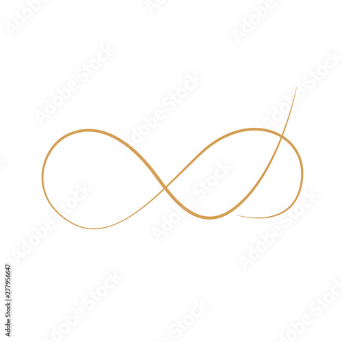 Elegant infinity sign, vector illustration