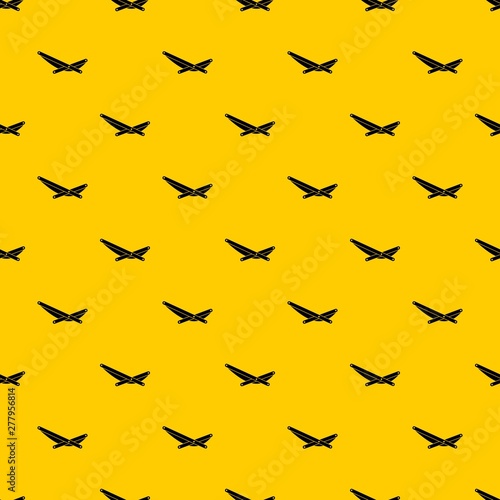 Beach chaise pattern seamless vector repeat geometric yellow for any design