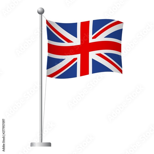 United Kingdom flag on pole icon