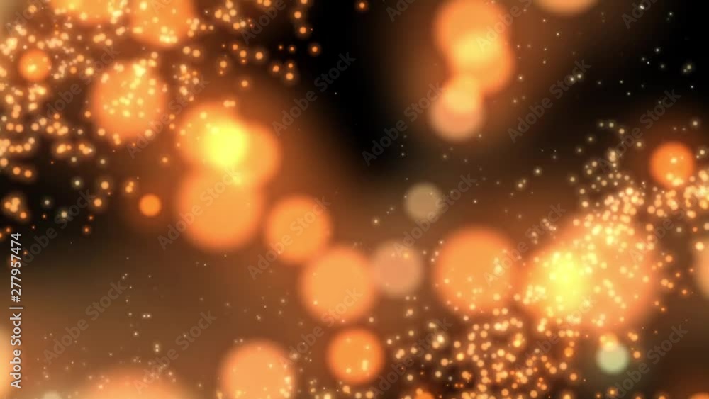 Abstract Golden Christmas motion background. Gold sparkles and round glitter bokeh particles and light. New year collection Abstract Golden Christmas motion background. Gold sparkles and round glitter bokeh particles and light. New year collection