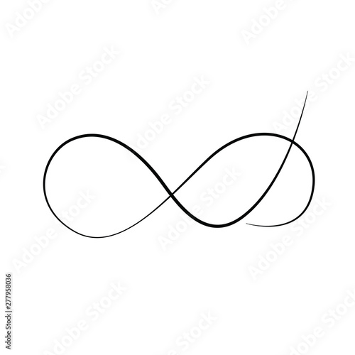 Elegant infinity sign, vector illustration