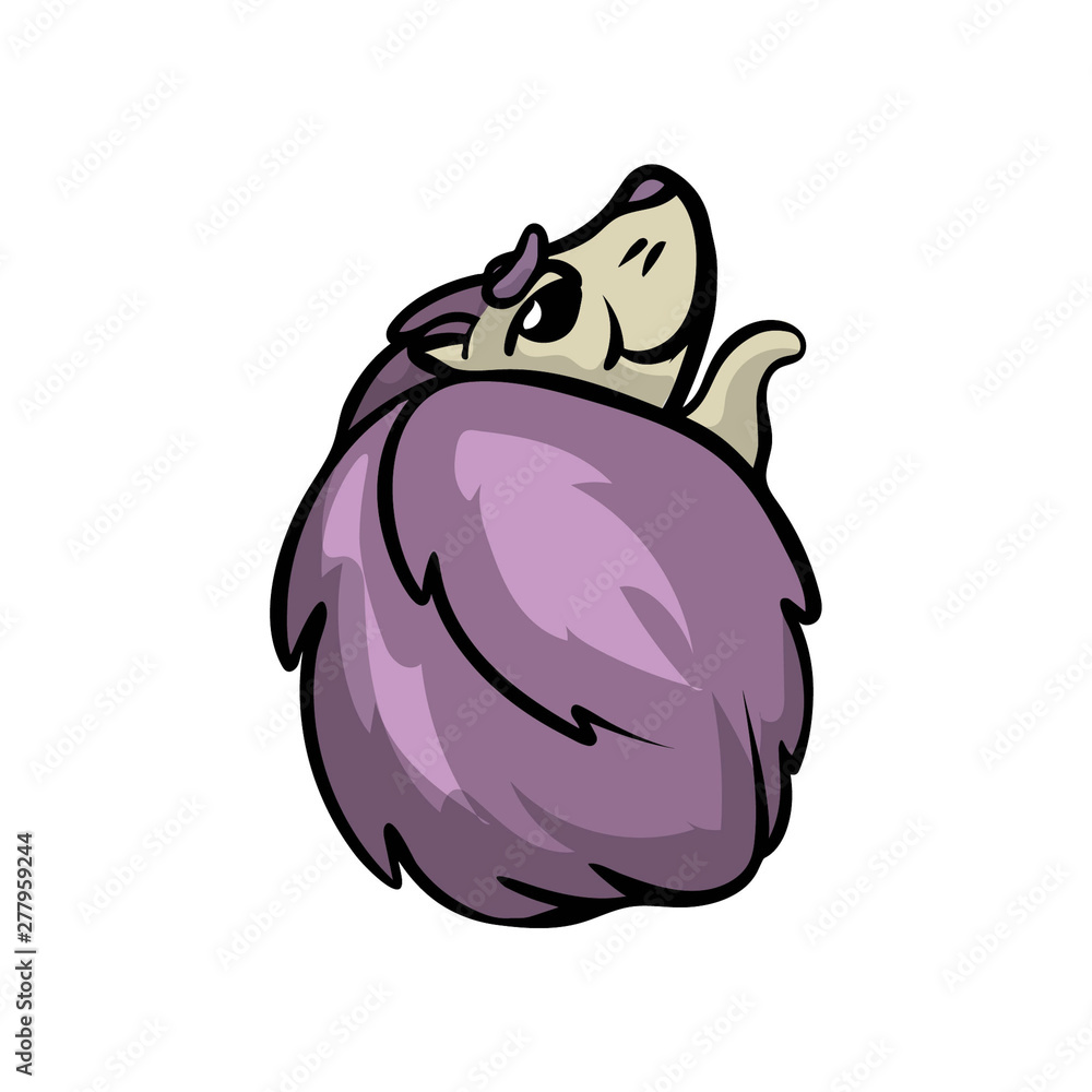 Cute funny forest hedgehog is dancing at birthday party Cute funny forest hedgehog is dancing at birthday party