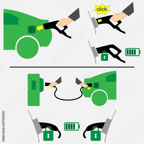 Different ways of charging an electric car