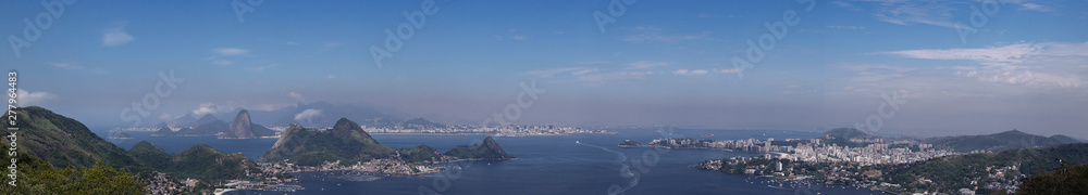 Panorama of mountains and bay in Rio de Janeiro